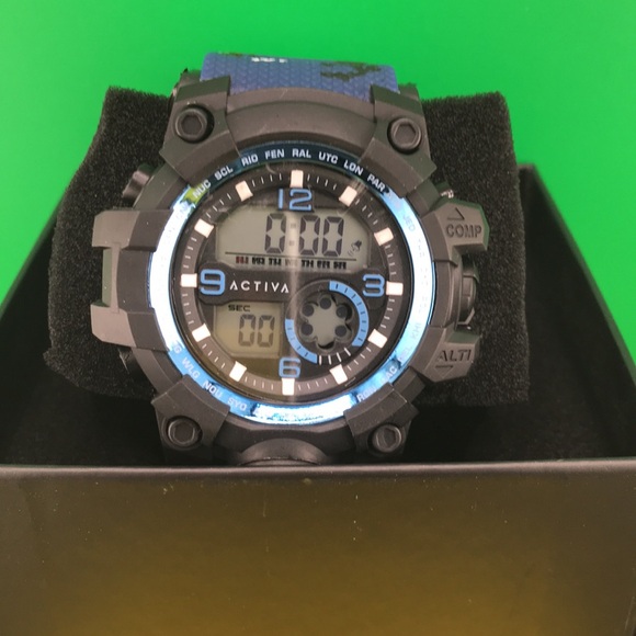 Invicta Activa Digital Sport Watch blue with NOA sunglasses-mens set - Picture 2 of 7